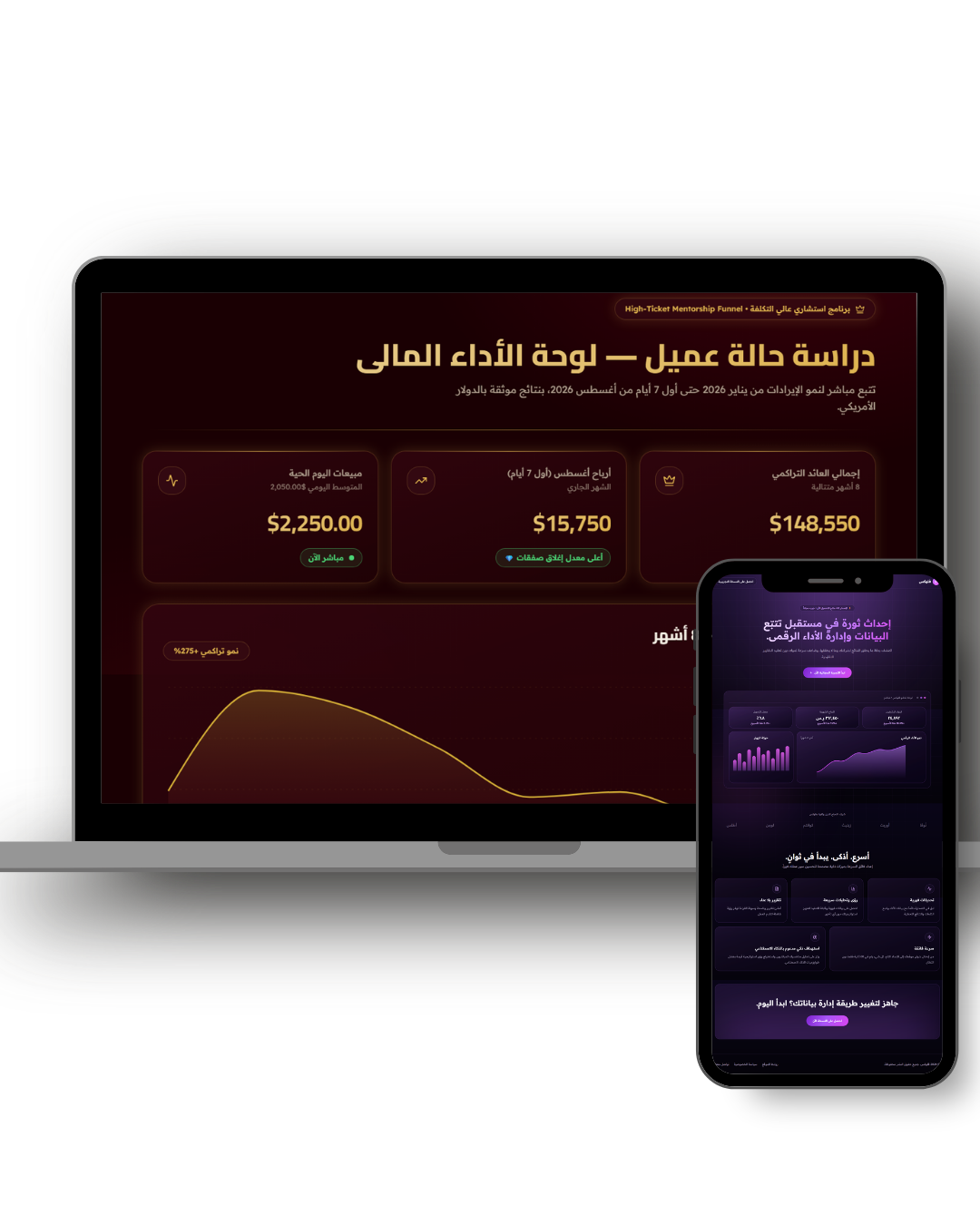 CASE STUDY 01 — High-Ticket Mentorship Funnel — مسار بيع برنامج استشاري مرتفع السعر